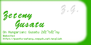 zeteny gusatu business card